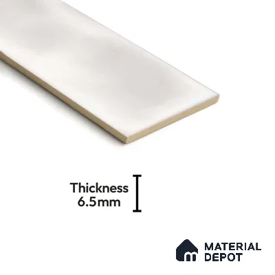 Subway Wall Tile TL 04826 AN Encanto Oxford Rose White 12 x 3 inch Ceramic Matte Finish - 6.5 mm | Suitable for Highlighter Walls, Foyer, Bathroom, Kitchen Wall & Backsplashes (Sample)