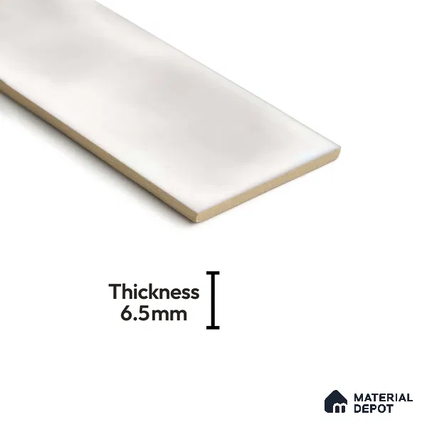 Subway Wall Tile TL 04826 AN Encanto Oxford Rose White 12 x 3 inch Ceramic Matte Finish - 6.5 mm | Suitable for Highlighter Walls, Foyer, Bathroom, Kitchen Wall & Backsplashes (Sample)