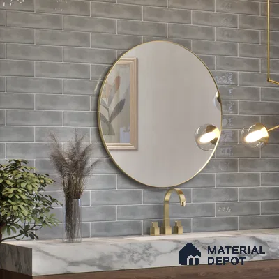 Subway Wall Tile TL 04826 B Encanto Shade 2 Tundra Grey 12 x 3 inch Ceramic Glossy Finish - 6.5 mm | Suitable for Highlighter Walls, Foyer, Bathroom, Kitchen Wall & Backsplashes