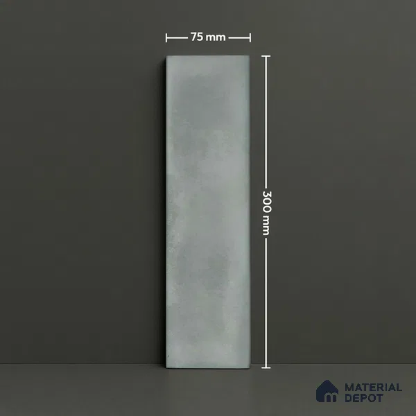 Subway Wall Tile TL 04826 B Encanto Shade 2 Tundra Grey 12 x 3 inch Ceramic Glossy Finish - 6.5 mm | Suitable for Highlighter Walls, Foyer, Bathroom, Kitchen Wall & Backsplashes