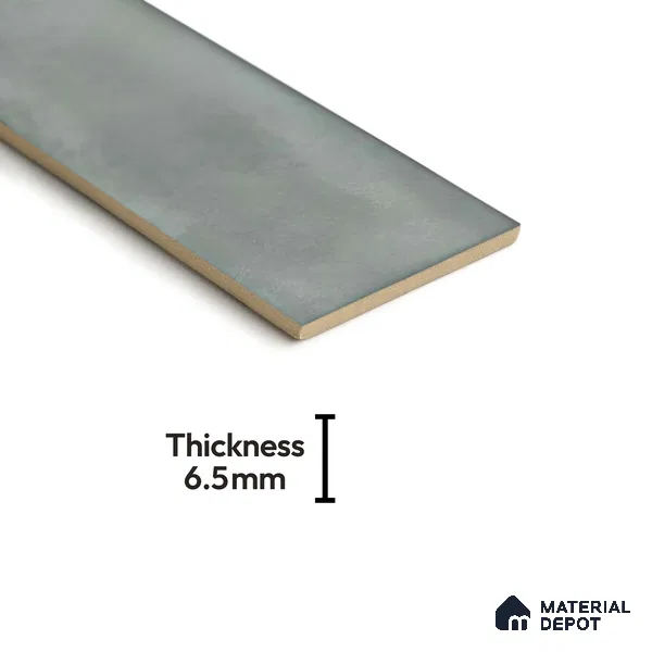 Subway Wall Tile TL 04826 B Encanto Shade 2 Tundra Grey 12 x 3 inch Ceramic Glossy Finish - 6.5 mm | Suitable for Highlighter Walls, Foyer, Bathroom, Kitchen Wall & Backsplashes