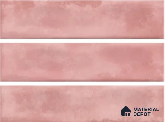Subway Wall Tile TL 04826 C Encanto Shade 1 Nexa Rose Pink 12 x 3 inch Ceramic Glossy Finish - 6.5 mm | Suitable for Highlighter Walls, Foyer, Bathroom, Kitchen Wall & Backsplashes