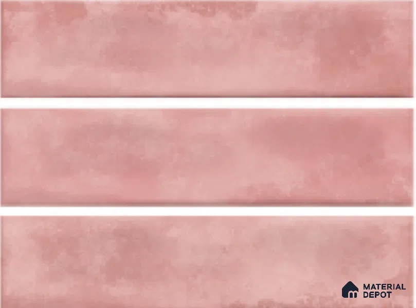 Subway Wall Tile TL 04826 C Encanto Shade 1 Nexa Rose Pink 12 x 3 inch Ceramic Glossy Finish - 6.5 mm | Suitable for Highlighter Walls, Foyer, Bathroom, Kitchen Wall & Backsplashes