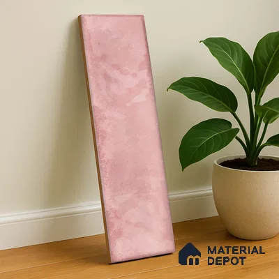 Subway Wall Tile TL 04826 C Encanto Shade 1 Nexa Rose Pink 12 x 3 inch Ceramic Glossy Finish - 6.5 mm | Suitable for Highlighter Walls, Foyer, Bathroom, Kitchen Wall & Backsplashes
