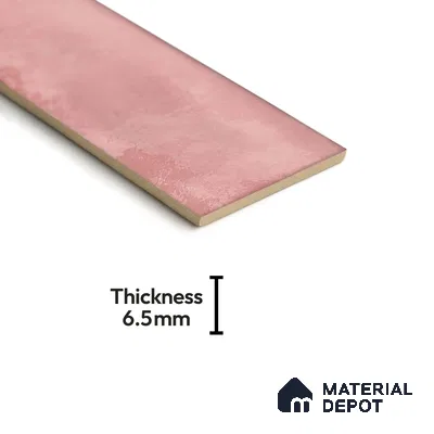 Subway Wall Tile TL 04826 C Encanto Shade 1 Nexa Rose Pink 12 x 3 inch Ceramic Glossy Finish - 6.5 mm | Suitable for Highlighter Walls, Foyer, Bathroom, Kitchen Wall & Backsplashes
