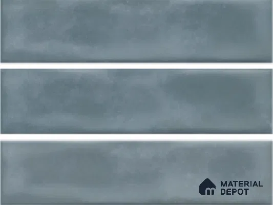 Subway Wall Tile TL 04826 D Encanto Shade 1 Cool Gris Blue 12 x 3 inch Ceramic Glossy Finish - 6.5 mm | Suitable for Highlighter Walls, Foyer, Bathroom, Kitchen Wall & Backsplashes (Sample)