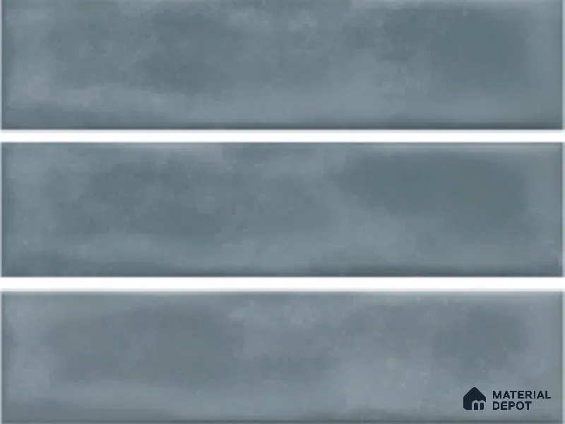 Subway Wall Tile TL 04826 D Encanto Shade 1 Cool Gris Blue 12 x 3 inch Ceramic Glossy Finish - 6.5 mm | Suitable for Highlighter Walls, Foyer, Bathroom, Kitchen Wall & Backsplashes (Sample)