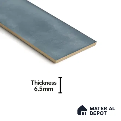 Subway Wall Tile TL 04826 D Encanto Shade 1 Cool Gris Blue 12 x 3 inch Ceramic Glossy Finish - 6.5 mm | Suitable for Highlighter Walls, Foyer, Bathroom, Kitchen Wall & Backsplashes (Sample)