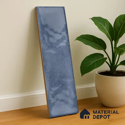 Subway Wall Tile TL 04826 E Encanto Shade 2 Bimini Blue 12 x 3 inch Ceramic Glossy Finish - 6.5 mm | Suitable for Highlighter Walls, Foyer, Bathroom, Kitchen Wall & Backsplashes (Sample)
