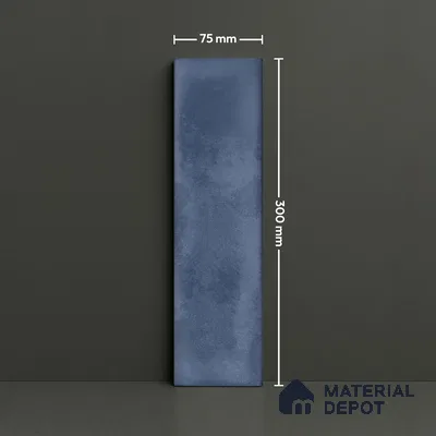 Subway Wall Tile TL 04826 E Encanto Shade 2 Bimini Blue 12 x 3 inch Ceramic Glossy Finish - 6.5 mm | Suitable for Highlighter Walls, Foyer, Bathroom, Kitchen Wall & Backsplashes (Sample)