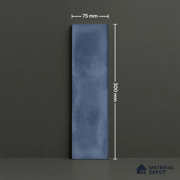 Subway Wall Tile TL 04826 E Encanto Shade 2 Bimini Blue 12 x 3 inch Ceramic Glossy Finish - 6.5 mm | Suitable for Highlighter Walls, Foyer, Bathroom, Kitchen Wall & Backsplashes (Sample)