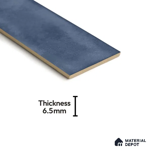 Subway Wall Tile TL 04826 E Encanto Shade 2 Bimini Blue 12 x 3 inch Ceramic Glossy Finish - 6.5 mm | Suitable for Highlighter Walls, Foyer, Bathroom, Kitchen Wall & Backsplashes (Sample)