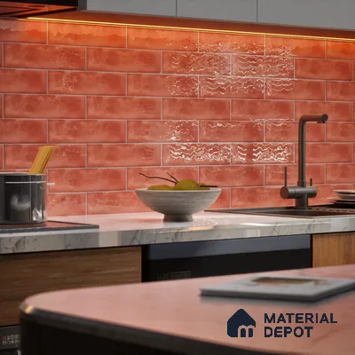 Subway Wall Tile TL 04826 F Encanto Shade 1 Bronze Brown 12 x 3 inch Ceramic Glossy Finish - 6.5 mm | Suitable for Highlighter Walls, Foyer, Bathroom, Kitchen Wall & Backsplashes