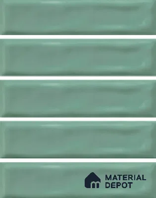 Subway Wall Tile TL 04826 G Encanto Vintage County Green 12 x 3 inch Ceramic Glossy Finish - 6.5 mm | Suitable for Highlighter Walls, Foyer, Bathroom, Kitchen Wall & Backsplashes (Sample)
