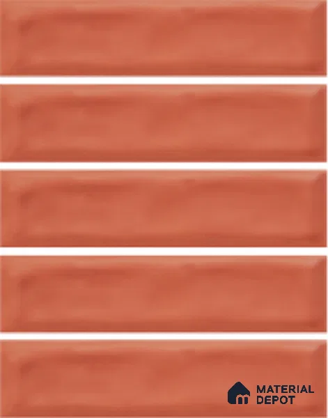 Subway Wall Tile TL 04826 H Encanto Spiced Umber 12 x 3 inch Ceramic Glossy Finish - 6.5 mm | Suitable for Highlighter Walls, Foyer, Bathroom, Kitchen Wall & Backsplashes