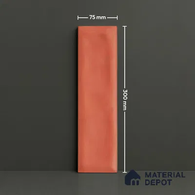Subway Wall Tile TL 04826 H Encanto Spiced Umber 12 x 3 inch Ceramic Glossy Finish - 6.5 mm | Suitable for Highlighter Walls, Foyer, Bathroom, Kitchen Wall & Backsplashes