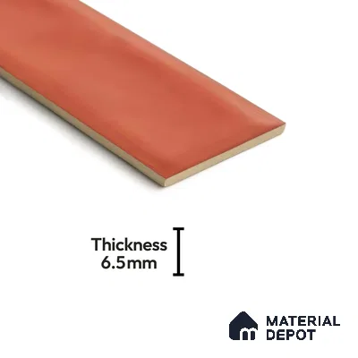 Subway Wall Tile TL 04826 H Encanto Spiced Umber 12 x 3 inch Ceramic Glossy Finish - 6.5 mm | Suitable for Highlighter Walls, Foyer, Bathroom, Kitchen Wall & Backsplashes