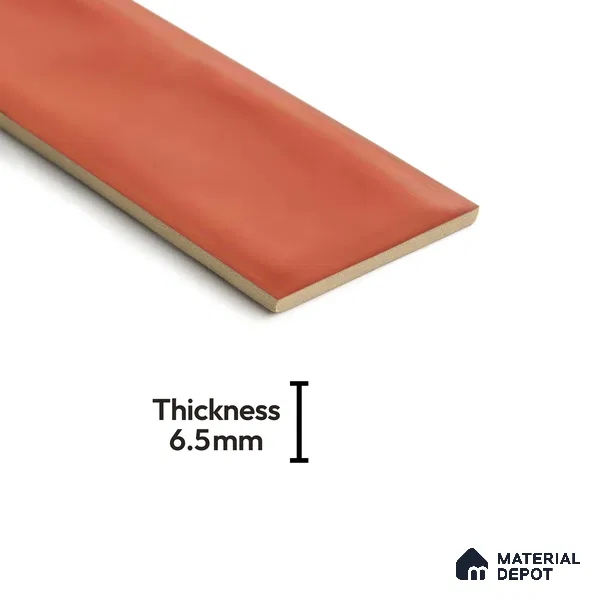 Subway Wall Tile TL 04826 H Encanto Spiced Umber 12 x 3 inch Ceramic Glossy Finish - 6.5 mm | Suitable for Highlighter Walls, Foyer, Bathroom, Kitchen Wall & Backsplashes