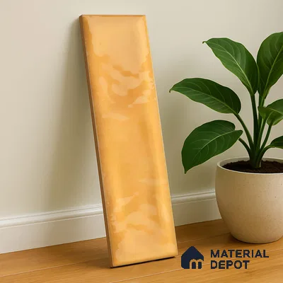 Subway Wall Tile TL 04826 I Encanto Mustard Yellow 12 x 3 inch Ceramic Glossy Finish - 6.5 mm | Suitable for Highlighter Walls, Foyer, Bathroom, Kitchen Wall & Backsplashes (Sample)
