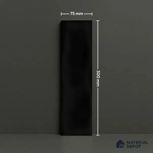 Subway Wall Tile TL 04826 M Encanto Inky Depths 12 x 3 inch Ceramic Glossy Finish - 6.5 mm | Suitable for Highlighter Walls, Foyer, Bathroom, Kitchen Wall & Backsplashes (Sample)