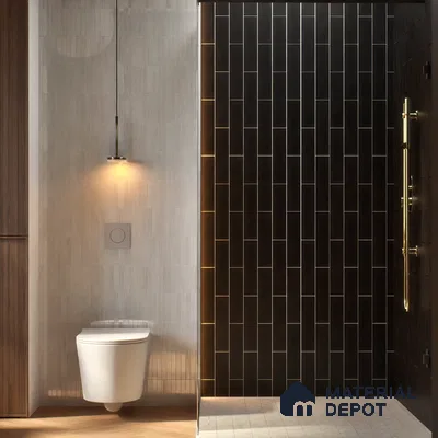 Subway Wall Tile TL 04826 N Encanto Inky Depths 12 x 3 inch Ceramic Matte Finish - 6.5 mm | Suitable for Highlighter Walls, Foyer, Bathroom, Kitchen Wall & Backsplashes (Sample)