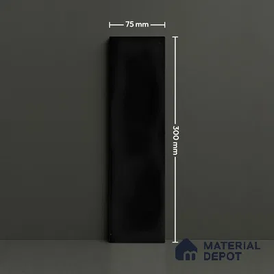 Subway Wall Tile TL 04826 N Encanto Inky Depths 12 x 3 inch Ceramic Matte Finish - 6.5 mm | Suitable for Highlighter Walls, Foyer, Bathroom, Kitchen Wall & Backsplashes (Sample)