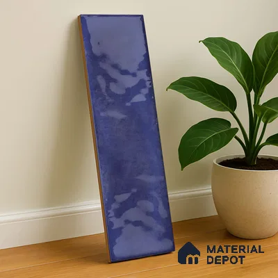 Subway Wall Tile TL 04826 O Encanto Shade 4 Azul Navia 12 x 3 inch Ceramic Glossy Finish - 6.5 mm | Suitable for Highlighter Walls, Foyer, Bathroom, Kitchen Wall & Backsplashes (Sample)