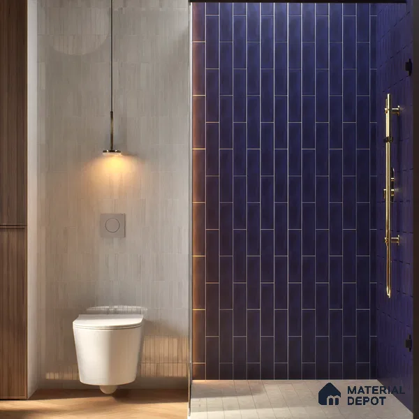 Subway Wall Tile TL 04826 P Encanto Azul Navia 12 x 3 inch Ceramic Matte Finish - 6.5 mm | Suitable for Highlighter Walls, Foyer, Bathroom, Kitchen Wall & Backsplashes