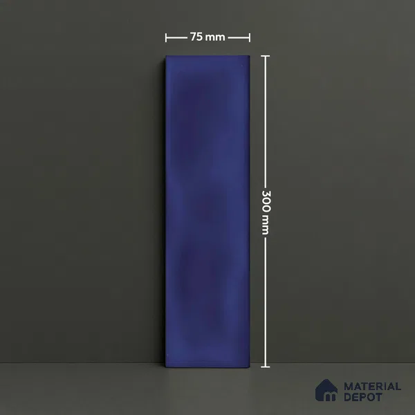 Subway Wall Tile TL 04826 P Encanto Azul Navia 12 x 3 inch Ceramic Matte Finish - 6.5 mm | Suitable for Highlighter Walls, Foyer, Bathroom, Kitchen Wall & Backsplashes
