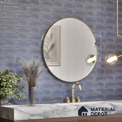 Subway Wall Tile TL 04826 Q Encanto Shade 1 Smoke Grigio 12 x 3 inch Ceramic Glossy Finish - 6.5 mm | Suitable for Highlighter Walls, Foyer, Bathroom, Kitchen Wall & Backsplashes (Sample)