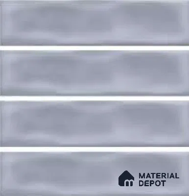 Subway Wall Tile TL 04826 Q Encanto Shade 1 Smoke Grigio 12 x 3 inch Ceramic Glossy Finish - 6.5 mm | Suitable for Highlighter Walls, Foyer, Bathroom, Kitchen Wall & Backsplashes (Sample)