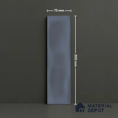 Subway Wall Tile TL 04826 Q Encanto Shade 1 Smoke Grigio 12 x 3 inch Ceramic Glossy Finish - 6.5 mm | Suitable for Highlighter Walls, Foyer, Bathroom, Kitchen Wall & Backsplashes (Sample)