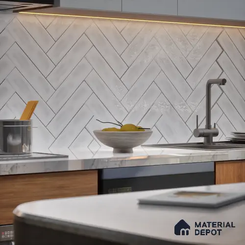 Subway Wall Tile TL 04826 R Encanto Oxford White 12 x 3 inch Ceramic Glossy Finish - 6.5 mm | Suitable for Highlighter Walls, Foyer, Bathroom, Kitchen Wall & Backsplashes