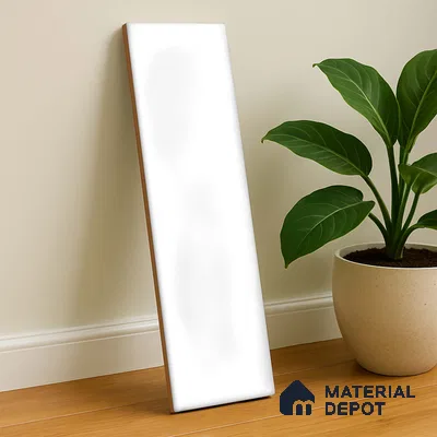 Subway Wall Tile TL 04826 S Encanto Oxford White 12 x 3 inch Ceramic Matte Finish - 6.5 mm | Suitable for Highlighter Walls, Foyer, Bathroom, Kitchen Wall & Backsplashes (Sample)