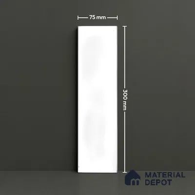Subway Wall Tile TL 04826 S Encanto Oxford White 12 x 3 inch Ceramic Matte Finish - 6.5 mm | Suitable for Highlighter Walls, Foyer, Bathroom, Kitchen Wall & Backsplashes (Sample)