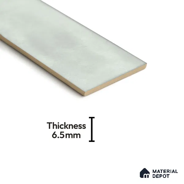 Subway Wall Tile TL 04826 Encanto Shade 1 Liz Green 12 x 3 inch Ceramic Glossy Finish - 6.5 mm | Suitable for Highlighter Walls, Foyer, Bathroom, Kitchen Wall & Backsplashes (Sample)