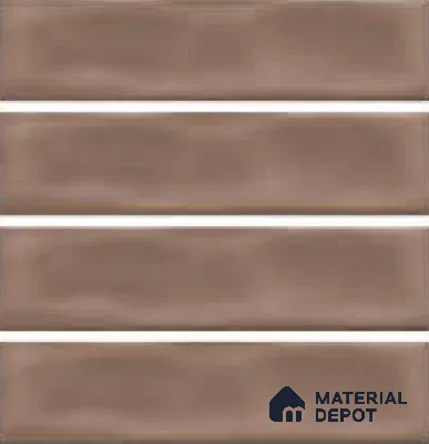 Subway Wall Tile TL 04826 T Encanto Shade 1 Tawny Umber 12 x 3 inch Ceramic Glossy Finish - 6.5 mm | Suitable for Highlighter Walls, Foyer, Bathroom, Kitchen Wall & Backsplashes