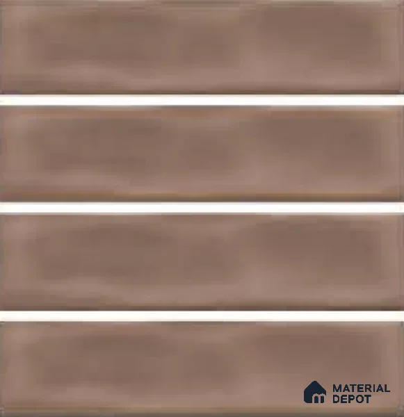 Subway Wall Tile TL 04826 T Encanto Shade 1 Tawny Umber 12 x 3 inch Ceramic Glossy Finish - 6.5 mm | Suitable for Highlighter Walls, Foyer, Bathroom, Kitchen Wall & Backsplashes