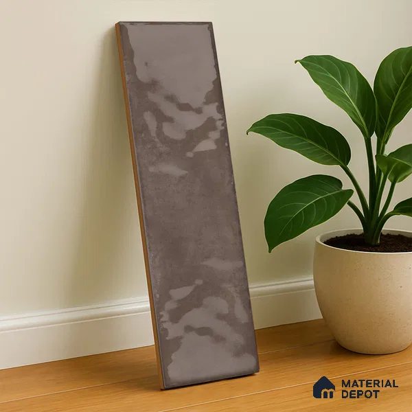 Subway Wall Tile TL 04826 T Encanto Shade 1 Tawny Umber 12 x 3 inch Ceramic Glossy Finish - 6.5 mm | Suitable for Highlighter Walls, Foyer, Bathroom, Kitchen Wall & Backsplashes