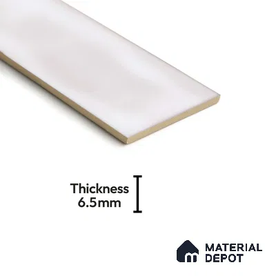 Subway Wall Tile TL 04826 U Encanto Shade 2 Oxford Light 12 x 3 inch Ceramic Glossy Finish - 6.5 mm | Suitable for Highlighter Walls, Foyer, Bathroom, Kitchen Wall & Backsplashes (Sample)