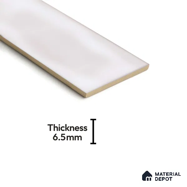Subway Wall Tile TL 04826 U Encanto Shade 2 Oxford Light 12 x 3 inch Ceramic Glossy Finish - 6.5 mm | Suitable for Highlighter Walls, Foyer, Bathroom, Kitchen Wall & Backsplashes (Sample)