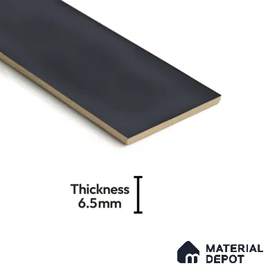 Subway Wall Tile TL 04826 V Encanto Shade 2 Black Abyss 12 x 3 inch Ceramic Glossy Finish - 6.5 mm | Suitable for Highlighter Walls, Foyer, Bathroom, Kitchen Wall & Backsplashes (Sample)