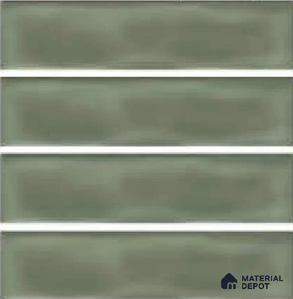Subway Wall Tile TL 04826 W Encanto Shade 1 Emerald Isle 12 x 3 inch Ceramic Glossy Finish - 6.5 mm | Suitable for Highlighter Walls, Foyer, Bathroom, Kitchen Wall & Backsplashes
