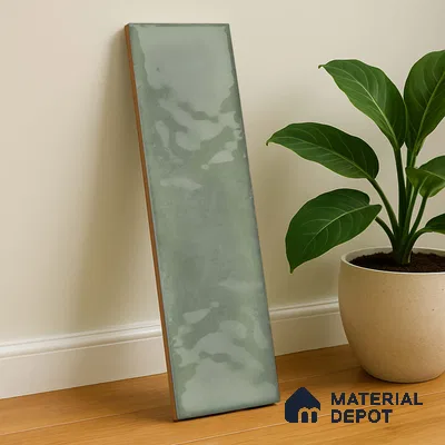 Subway Wall Tile TL 04826 W Encanto Shade 1 Emerald Isle 12 x 3 inch Ceramic Glossy Finish - 6.5 mm | Suitable for Highlighter Walls, Foyer, Bathroom, Kitchen Wall & Backsplashes
