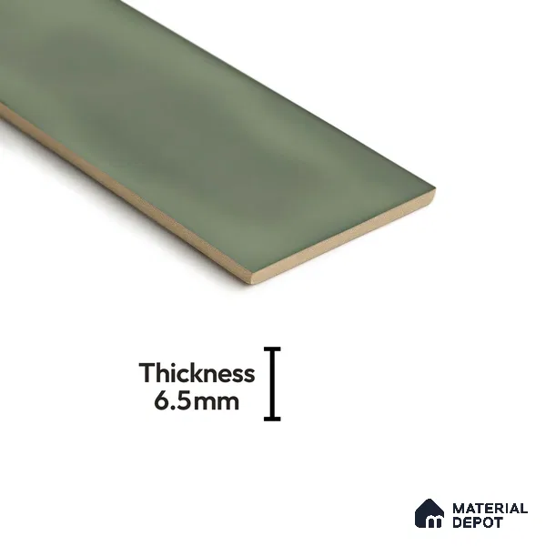Subway Wall Tile TL 04826 W Encanto Shade 1 Emerald Isle 12 x 3 inch Ceramic Glossy Finish - 6.5 mm | Suitable for Highlighter Walls, Foyer, Bathroom, Kitchen Wall & Backsplashes
