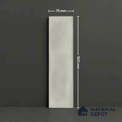 Subway Wall Tile TL 04826 X Encanto Shade 2 Glam Silver 12 x 3 inch Ceramic Glossy Finish - 6.5 mm | Suitable for Highlighter Walls, Foyer, Bathroom, Kitchen Wall & Backsplashes