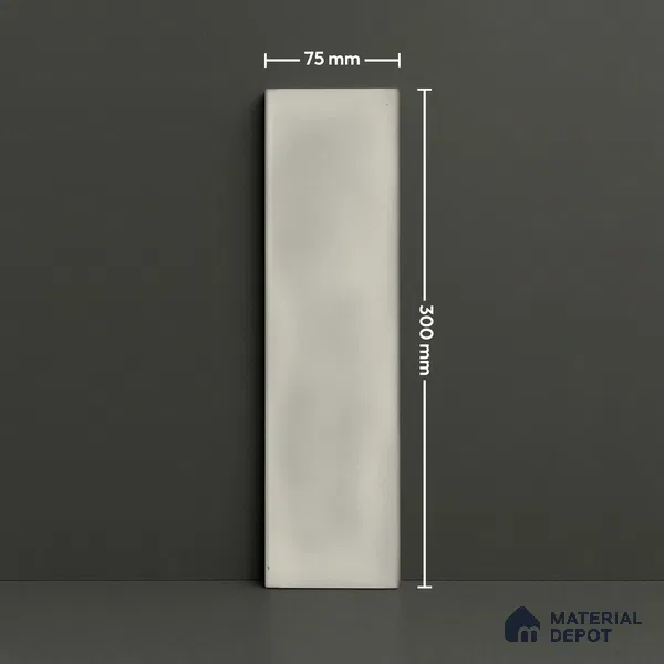 Subway Wall Tile TL 04826 X Encanto Shade 2 Glam Silver 12 x 3 inch Ceramic Glossy Finish - 6.5 mm | Suitable for Highlighter Walls, Foyer, Bathroom, Kitchen Wall & Backsplashes