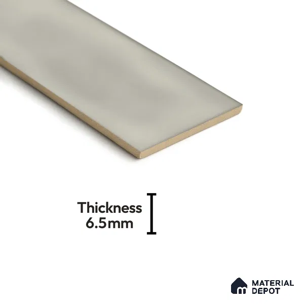 Subway Wall Tile TL 04826 X Encanto Shade 2 Glam Silver 12 x 3 inch Ceramic Glossy Finish - 6.5 mm | Suitable for Highlighter Walls, Foyer, Bathroom, Kitchen Wall & Backsplashes