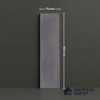 Subway Wall Tile TL 04826 Y Encanto Shade 3 Stormy Grey 12 x 3 inch Ceramic Glossy Finish - 6.5 mm | Suitable for Highlighter Walls, Foyer, Bathroom, Kitchen Wall & Backsplashes (Sample)
