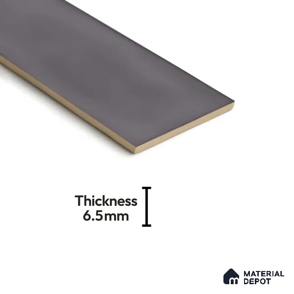 Subway Wall Tile TL 04826 Y Encanto Shade 3 Stormy Grey 12 x 3 inch Ceramic Glossy Finish - 6.5 mm | Suitable for Highlighter Walls, Foyer, Bathroom, Kitchen Wall & Backsplashes (Sample)